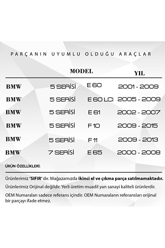 Bmw 5 Series, 7 Series X5, X6 - Phantom Için Koltuk Motoru Ayar Dişlisi