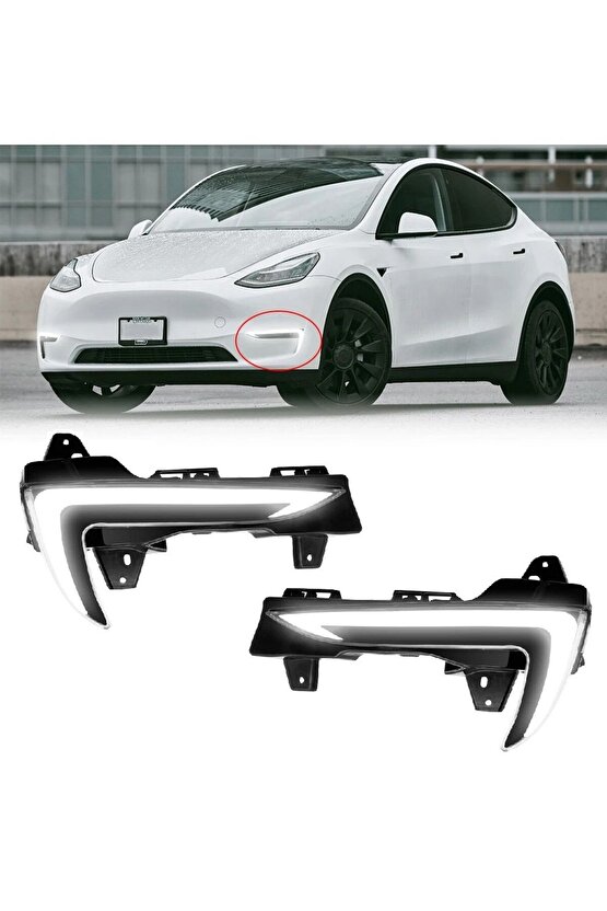 Tesla Model Y Sis Farı Drl Led Lambası Ledli