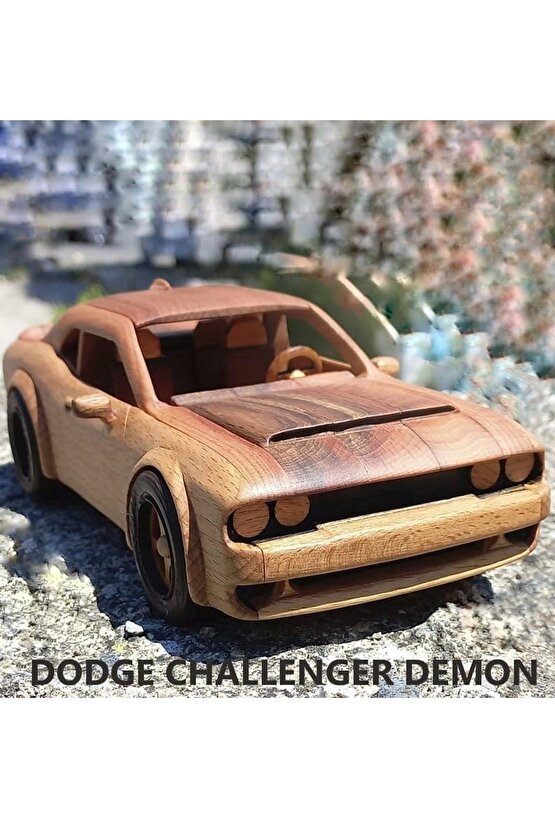 Ahşap Oyuncak Araba Serisi Dodge Challenger Demon Ao01