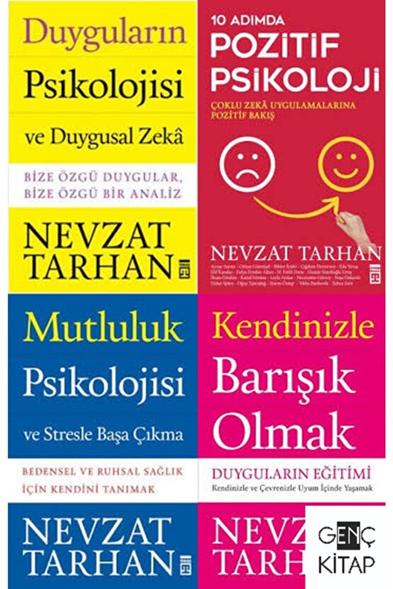 Nevzat Tarhan 4 Kitap Set 10 Adımda Pozitif Psikoloji-mutluluk Psikolojisi Stres-kendinizle Barışık