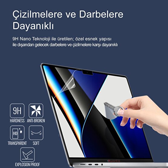 Wontis Casper Excalibur G770.1180-8VH0X-B 15.6 Inç Notebook Premium Ekran Koruyucu Nano Cam