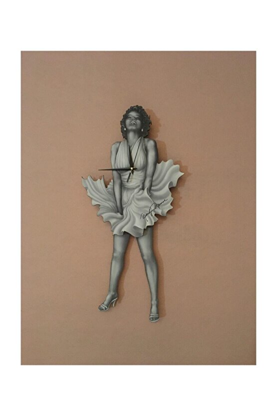 Marliyn Monroe Dekoratif Sarkaçlı Duvar Saati