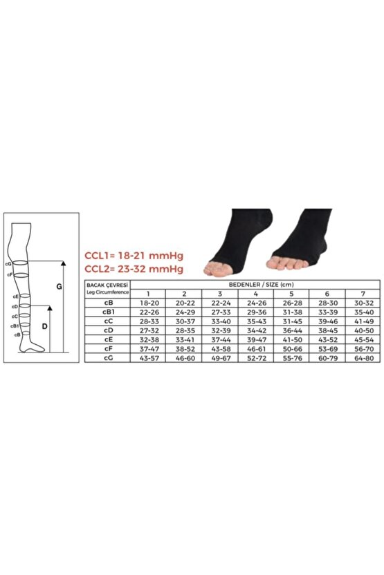 Ccl2 Diz Üstü Burnu Kapalı Varis Çorabı (Siyah)