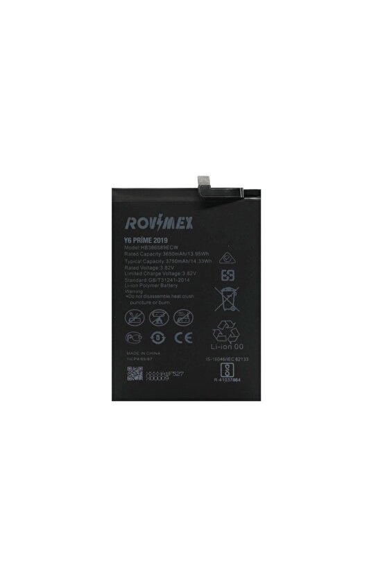 Huawei Y6 Prime 2019 Rovimex Batarya Pil