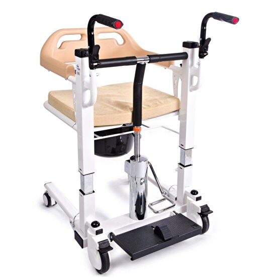 Comfort Plus DM-160 Tuvaletli Tekerlekli Sandalye Ayak Pedallı