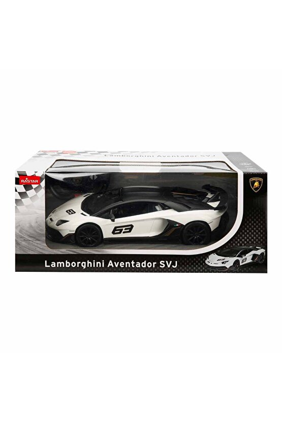 Rastar Lamborghini Aventador SVJ Uzaktan Kumandalı Işıklı Araba - 1:14 Ölçekli Kumandalı Araba - RC