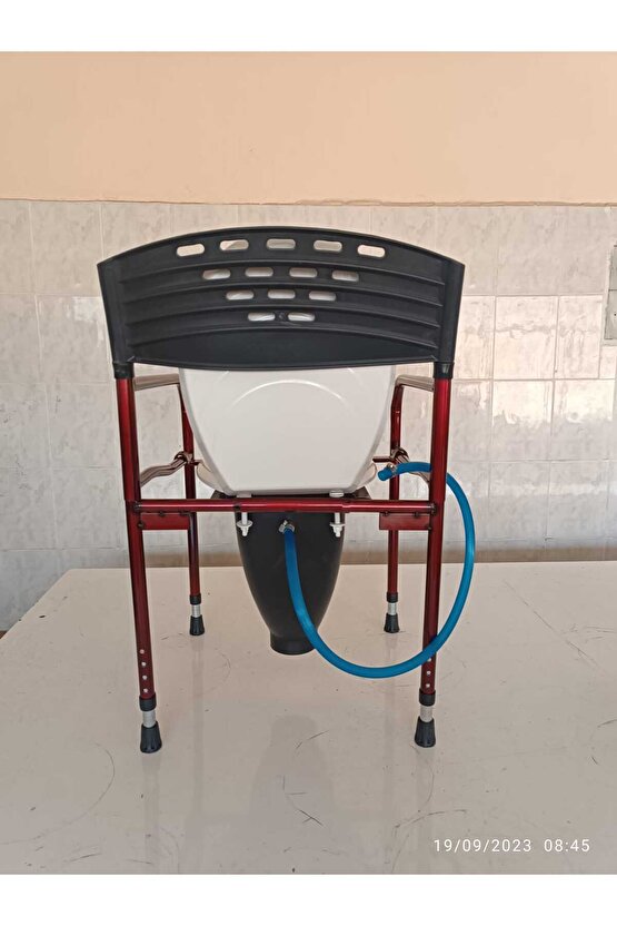 Taharet Musluklu Mobil Tuvalet Banyo Sandalyesi Klozet Yükseltici Hastalar Için klozet