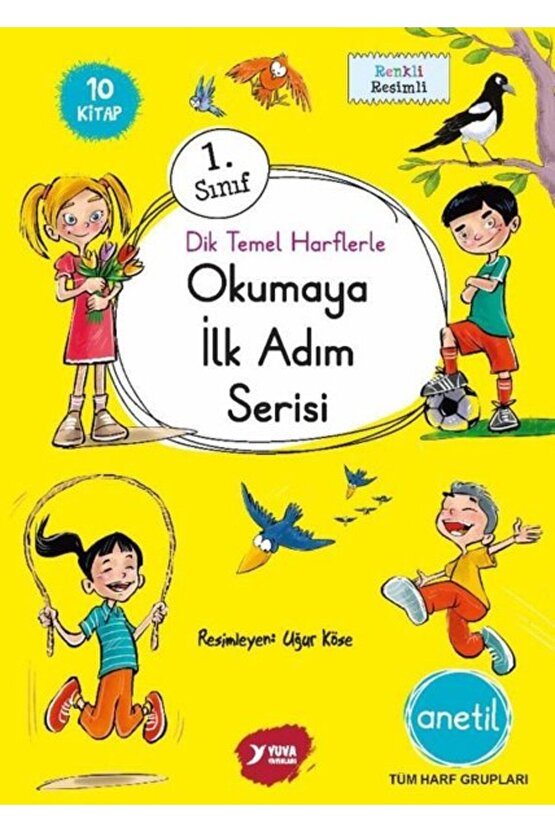 1. Sınıf Dik Temel Harflerle Okumaya İlk Adım Anetil Serisi Seti - 10 Kitap Takım