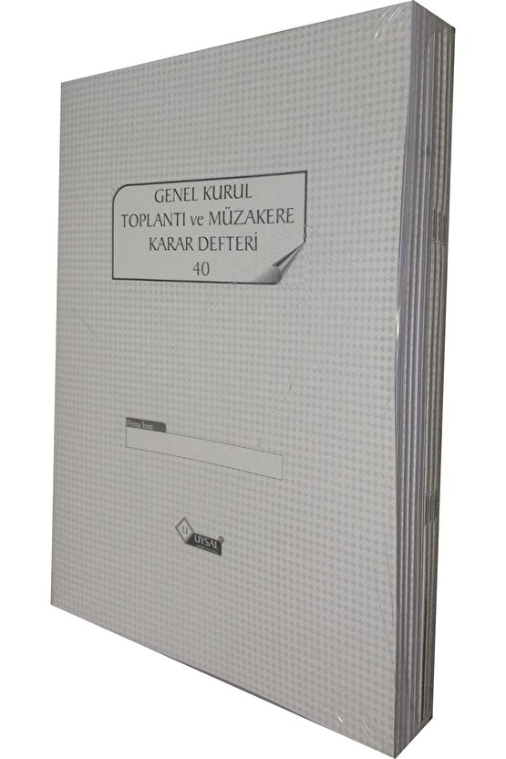 Genel Kurul Toplantı Ve Müzakere Karar Defteri 40 Yaprak(80SYF) Numaralı 10 Lu Paket