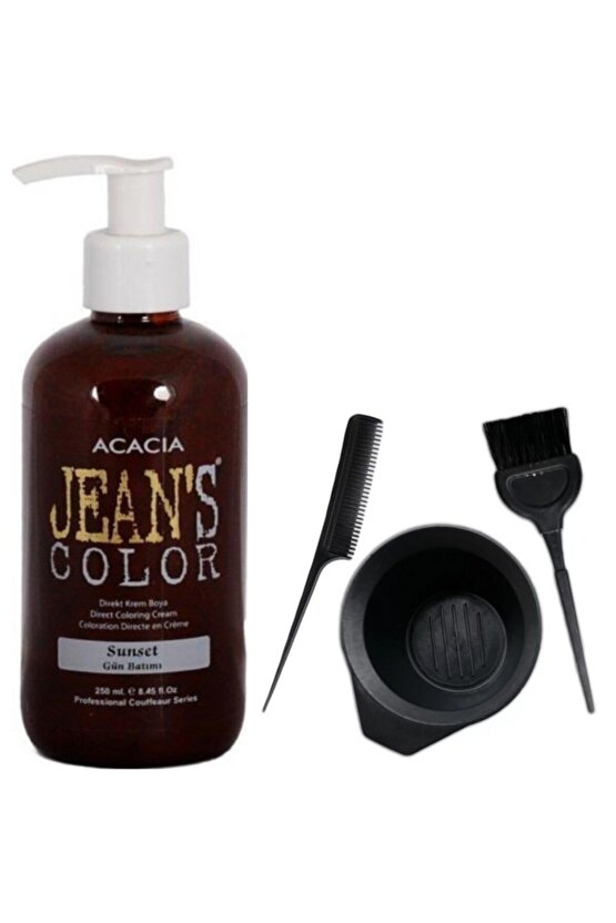 Jeans Color Saç Boyası Gün Batımı 250 Ml Ve Fluweel Saç Boya Kabı Seti