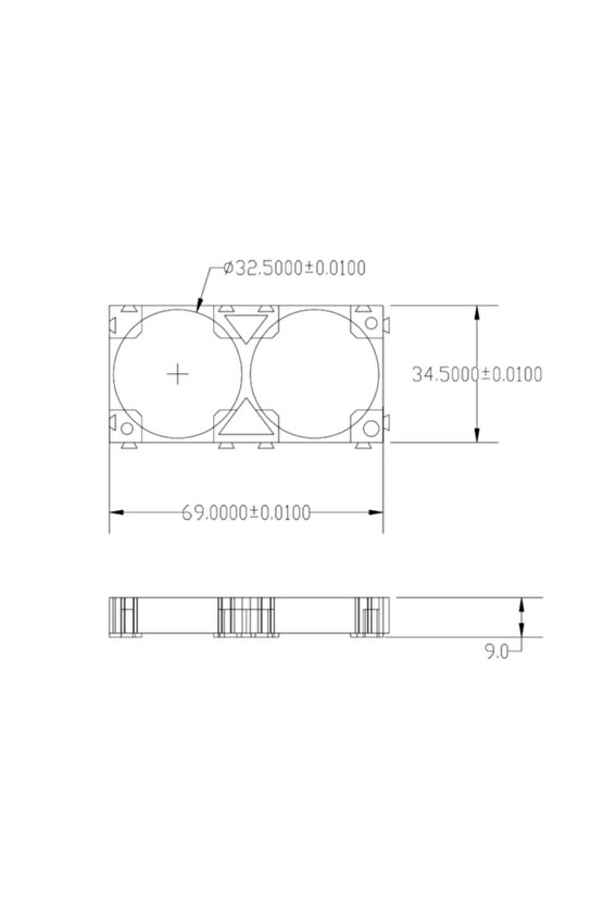 32650, 32700 Ve Lifepo4 Şarjlı Piller Için 2li Tutucu Ve Birleştirici Battery Holder