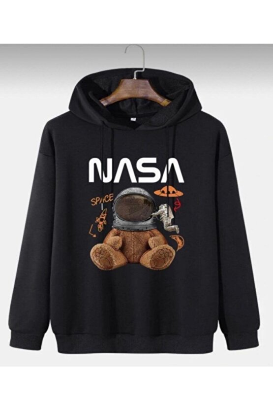 Nasa Ayıcık Kapşonlu Sweatshirt