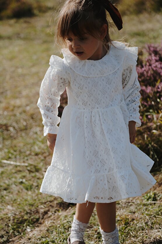 Kız Bebek Kız Çocuk Doğum Günü Parti Düğün Elbise Astarlı Çocuk Giyim bebek giyim Elbuzndnt