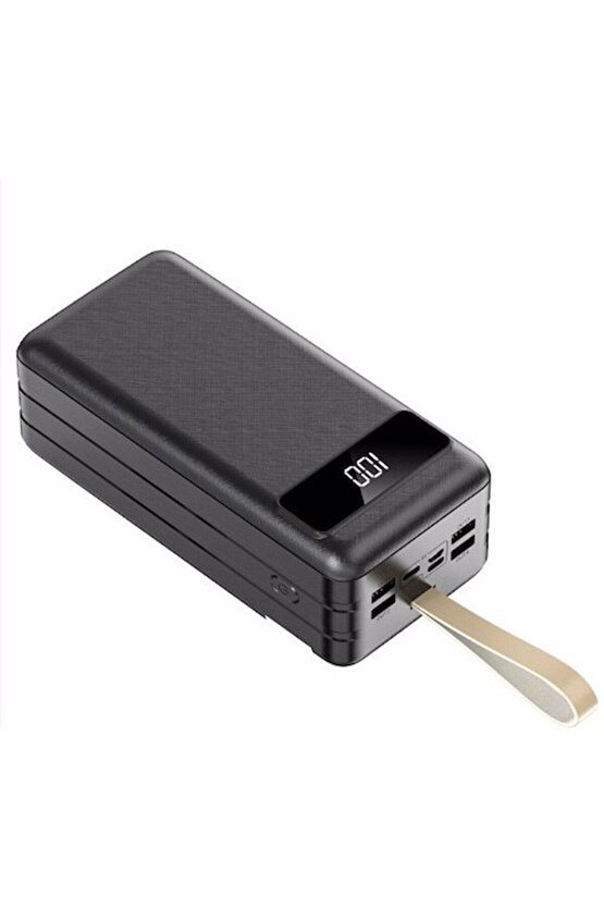 10000MAH 4 USB ÇIKIŞLI POWERBANK TYPE C LİGHTNİNG VE MİKRO USB GİRİŞLİ EL FENERLİ