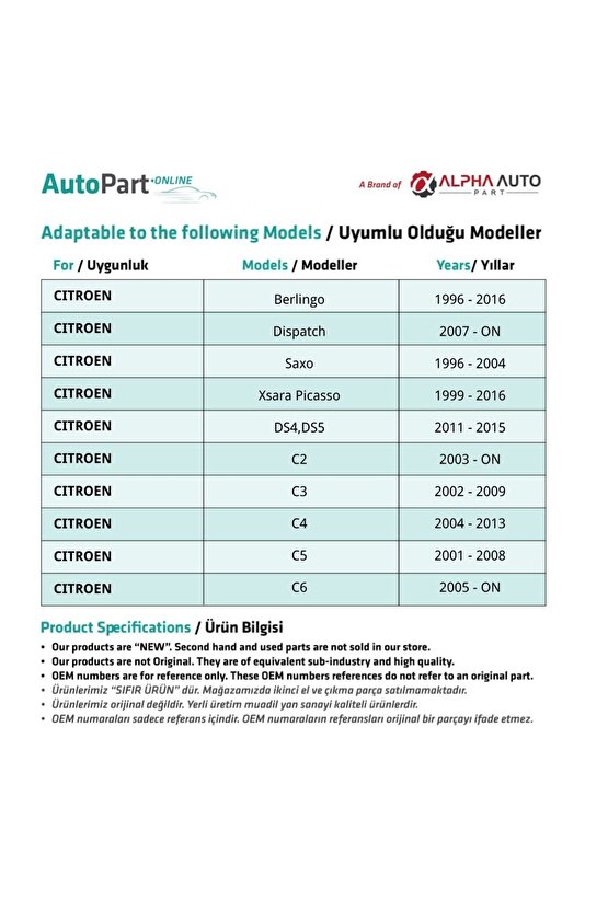 Citroen Için Radyatör Ek Depo Kapağı