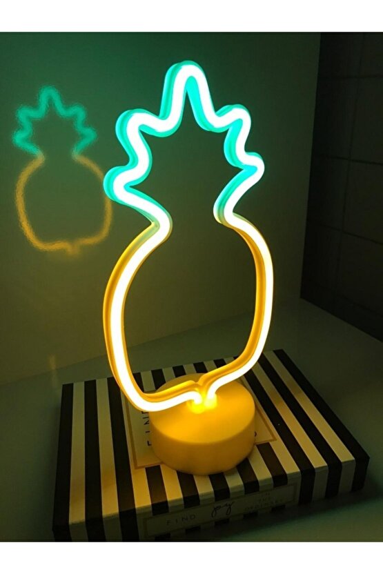 Ananas Neon Işık Dekoratif Lamba