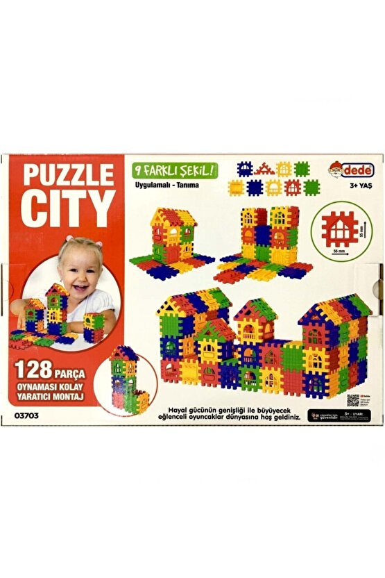 Puzzle City 3d Yapı Ve Tasarım Blokları 128 Parça