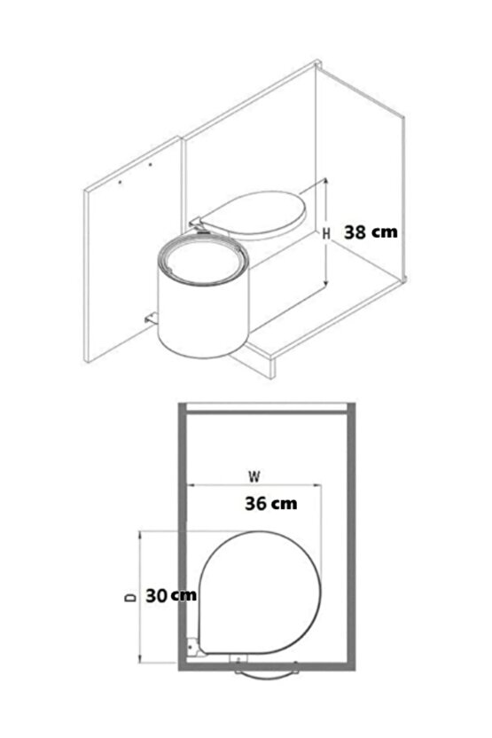 Starax S-2251 Paslanmaz Çöp Kovası Krom Dolap Içi 10 Litre