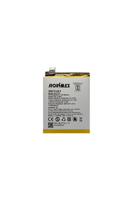 Oneplus 8 Rovimex Batarya Pil