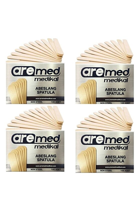 Medikal Abeslang Ahşap Dil Çubuğu - Ağda Spatulası 4×100lü