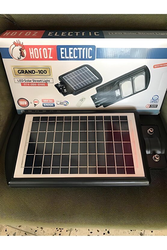 Grand-100 100w Beyaz Solar Sokak Armatürü