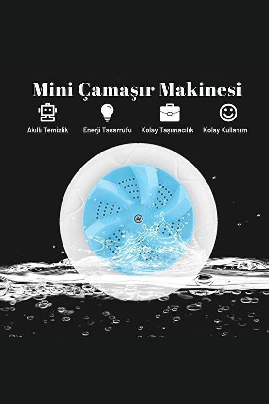 Taşınabilir USB Mini Çamaşır Makinesi - Hızlı Kurulum Kolay Seyahat ve Kamp İçin USB Mini Çamaşır