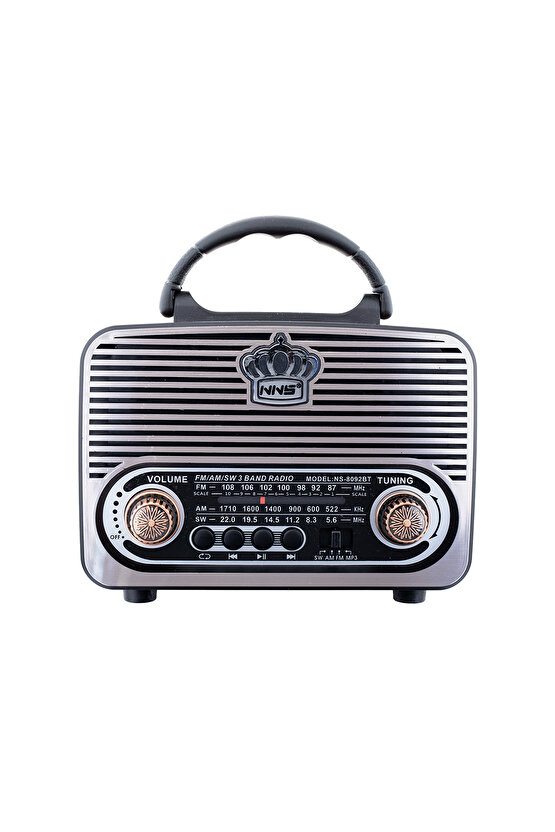 ARENİST NNS-8092 BT Nostalji Radyo - Bluetooth -aux - Hafıza Kartı, Flash Bellek Destekli Speaker