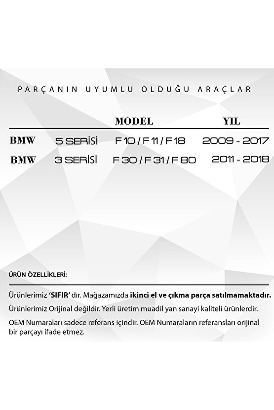 Bmw F10, F30 Için  Uyumlu Start - Stop Düğme Kapağı