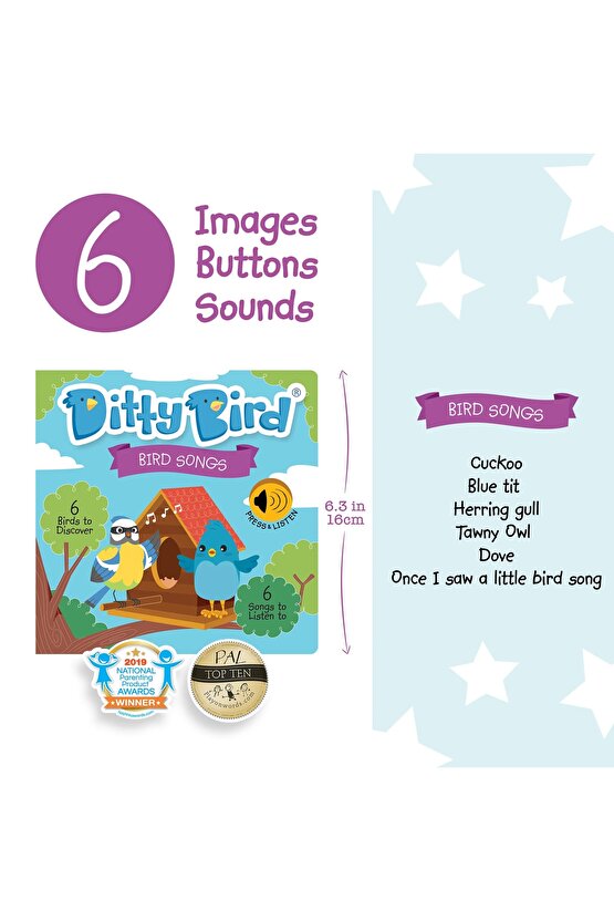 Ditty Bird: Bird Songs | 0-3 Yaş Çocuklar Için Ingilizce Sesli Kitap - Kuş Sesleri
