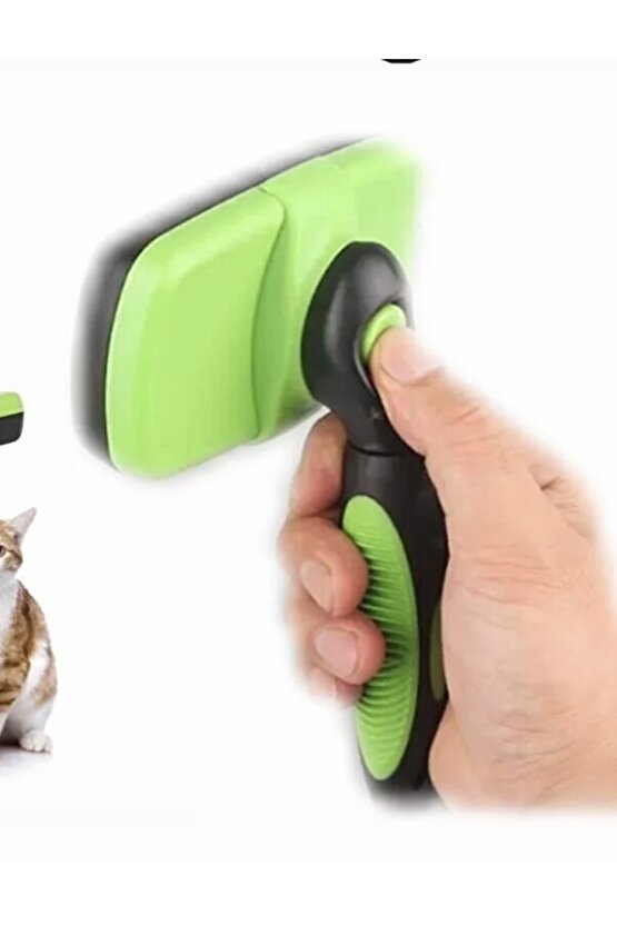 Otomatik Temizlenen Tuşlu Evcil Hayvan Fırçası Kedi Köpek Tüy Toplayıcı