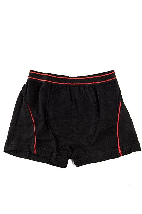 Erkek Çocuk Siyah İç Giyim Likralı  Boxer Külot 3 lü Paket