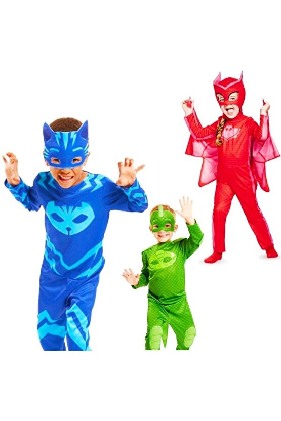 Pijamaskeliler Kostümü Kedi Çocuk Kostüm M Beden 5-7 Yaş