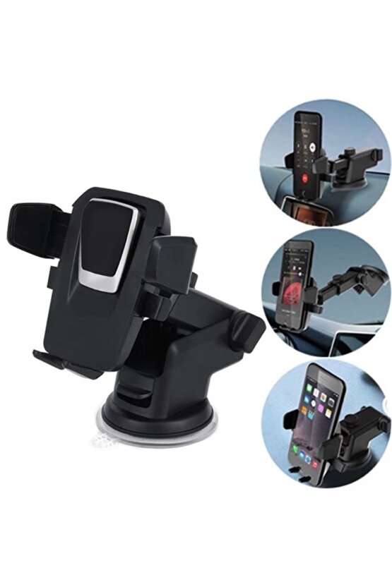 Teleskobik Uzayabilen Araç Içi Akrobat Telefon Tutucu Car Phone Holder Vantuzlu