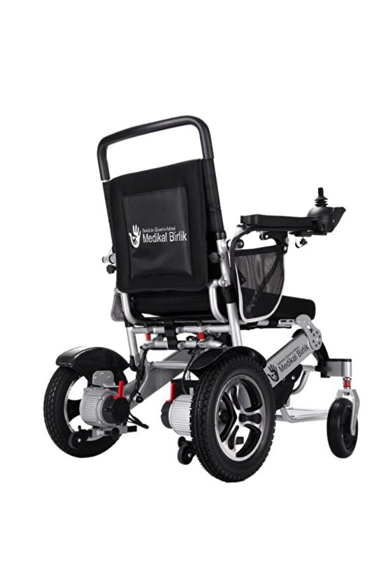 Ekonomik Lityum Pilli Hafif Akülü Tekerlekli Sandalye Uzaktan Kumandalı ve Tek Hareketle Katlanabili