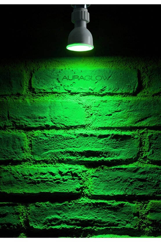 Dekoratif Çift Yönlü Antrasit Aplik - Yeşil Işık-ampuller Dahil