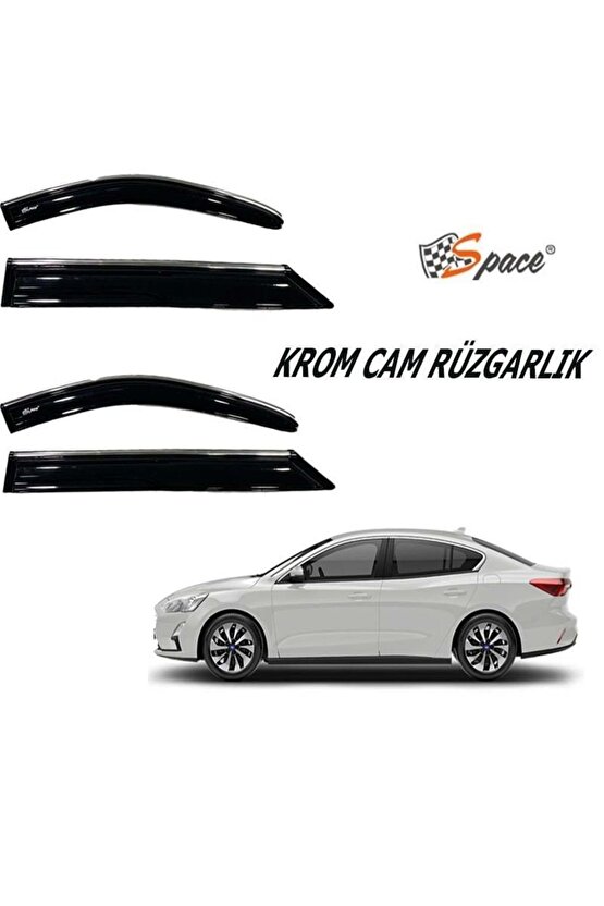 Ford Focus Krom Cam Rüzgarlığı 2019-2021 Caru419