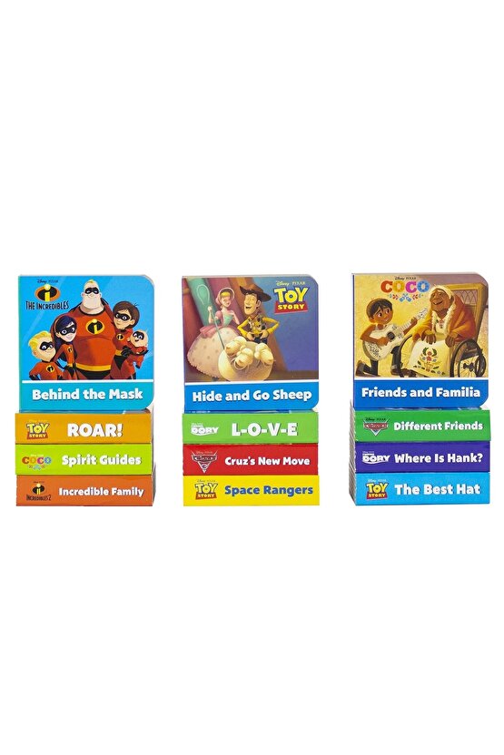 Disney: Pixar Friends And Family My First Library 12 Book Set- Toy Story, Cars, Coco, And More!