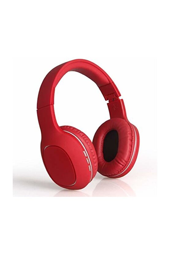 Bluetooth Kulaklık Kablosuz  Mikrofonlu Sdaux Kırmızı