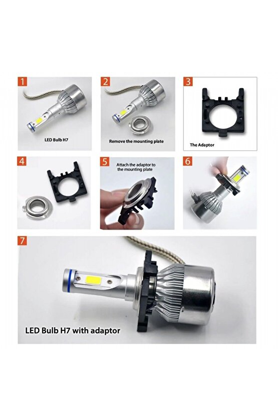 H7 Ford Focus Low Beam Led Far Montaj Adaptörü