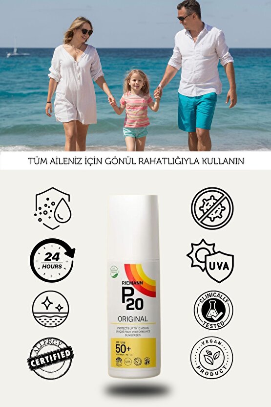 P20 Orijinal Spf 50 100 ml Güneş Kremi