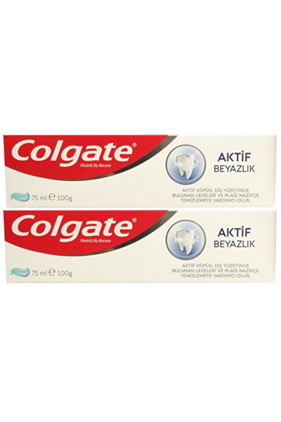 Aktif Beyazlık Beyazlatıcı Diş Macunu 75 Ml X 2 Adet 