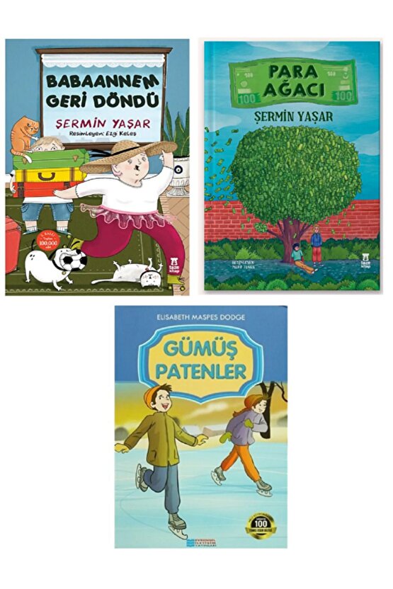 Babaannem Geri Döndü - Para Ağacı - Şermin Y. +  Gümüş Patenler ( 3 Kitap Set )