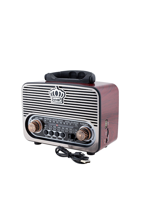 ARENİST NNS-8092 BT Nostalji Radyo - Bluetooth -aux - Hafıza Kartı, Flash Bellek Destekli Speaker