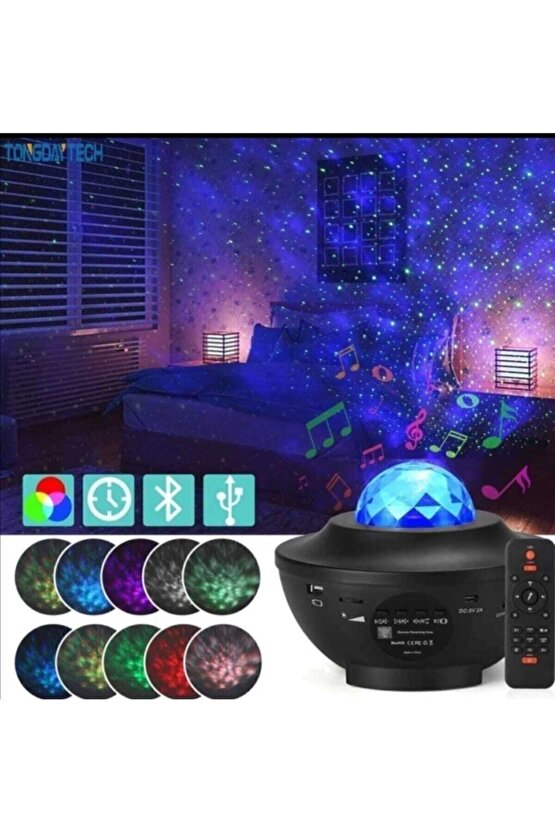 Starry Projektör Hoparlör Gece Lambası