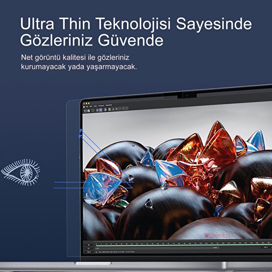 Wontis Asus Tuf Gaming F15 FX506LHB-HN323 15.6 Inç Notebook Premium Ekran Koruyucu Nano Cam