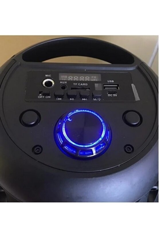 40 Cm Bluetooth Hoparlör Led Işıklı Taşınabilir Kablosuz Speaker