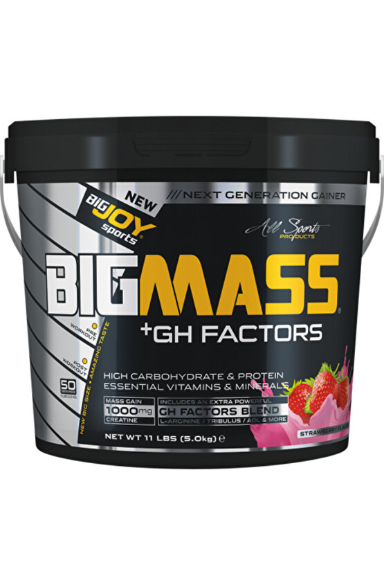 Bigmass Gh Factors Mass Gainer 5 Kg Çilekli Karbonhidrat Tozu High Carbonhidrate&protein&vitamins