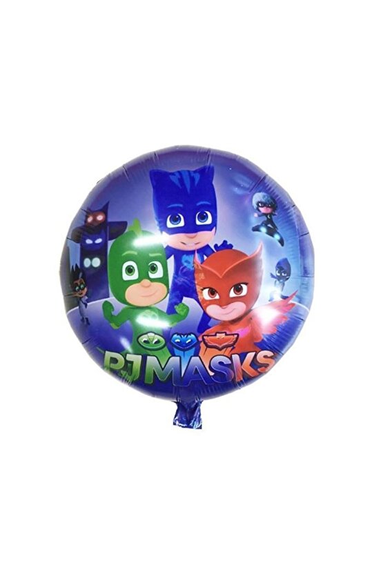 Pijamaskeliler 9 Yaş Balon Seti Pjmasks Konsept Helyum Balon Set Pijamaskeli Doğum Günü Set