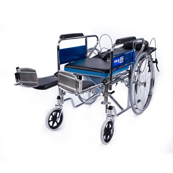 KY609GC Sırtı Yatar Ayak Kalkar Tuvalet Özellikli Tekerlekli Sandalye