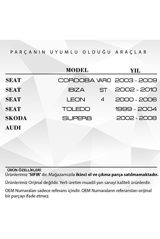 Volkswagen, Seat, Skoda Audi Için Kapı Döşeme Klipsi-10 Adet